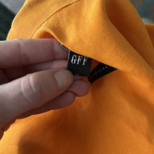 Linen Orange Jacket Gianfranco Ferre like new, size Large