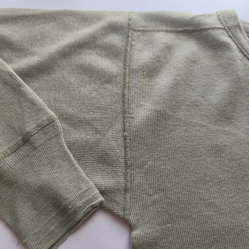 Vintage military thermal top, large, olive green