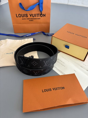 Louis Vuitton Monogram Eclipse LV Initiales 40mm колан употребяван, черен