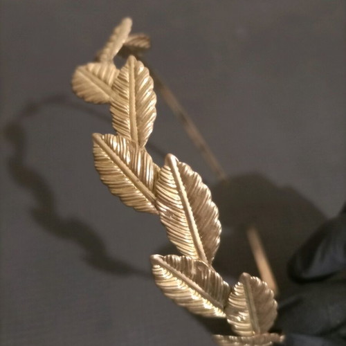 Metallic golden Daphne headband wreath ancient Greek style like new