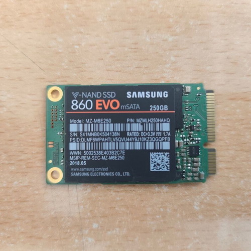 Samsung 860 EVO mSATA SSD 250GB like new