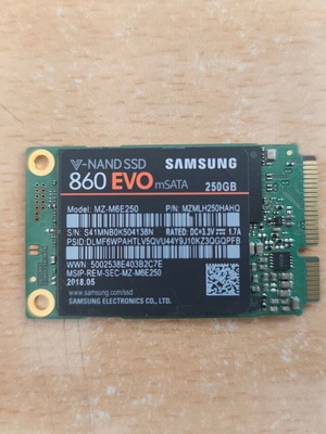 Samsung 860 EVO mSATA SSD 250GB like new