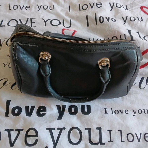 Moschino shoulder bag used, black and gold