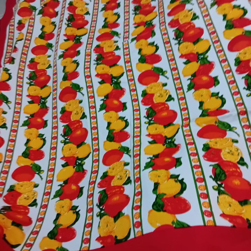 Large everyday food tablecloth with fruit pattern