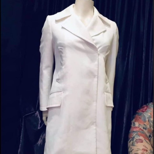 Italian outerwear 100% cotton new, white, size L