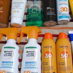 Sunscreens used, pack of 21 half full and half empty