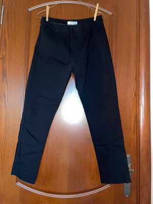Bershka black fabric office pants like new, size 38
