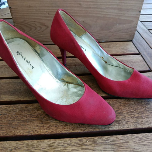 Stefania pumps used, red, size 40, thin heel