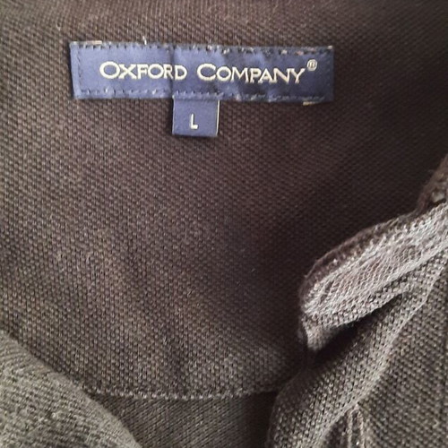 Oxford Company long-sleeve polo shirt size L, like new, 100% cotton, black