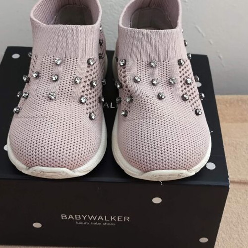 Babywalker knitted sneakers size 21, dusty pink, like new