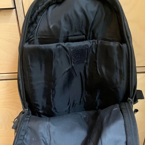 Eastpak black backpack used for office and laptop