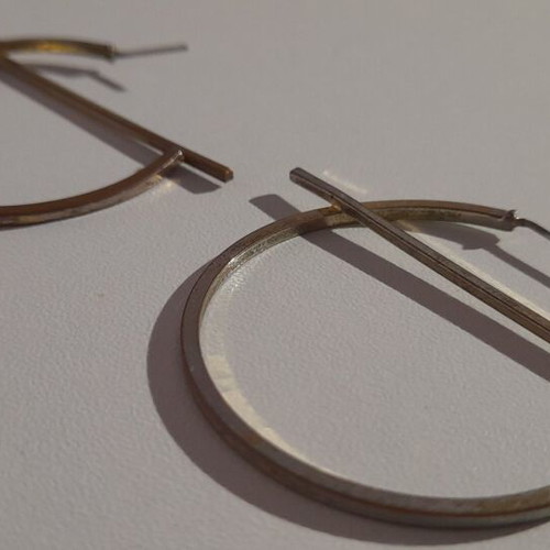Earrings gold plated used