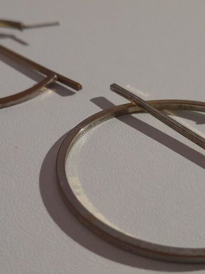Earrings gold plated used