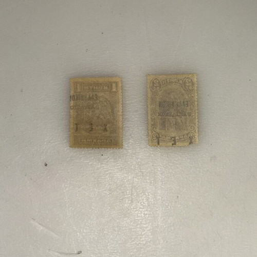 Cretan State collectible stamps like new, 1 and 2 drachmas with overprint