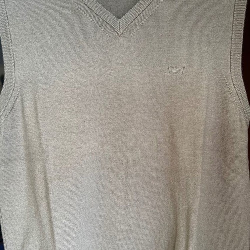 Armani Jeans wool knit sleeveless top used, size S, beige