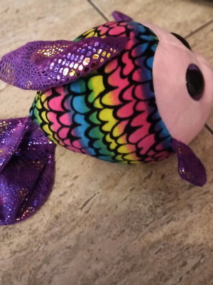 Plush large fish like new with shiny eyes