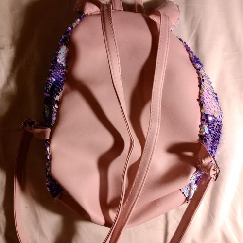 Unicorn kids backpack used, pink purple