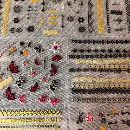 3D Nail Stickers new, pack of 5 pieces
