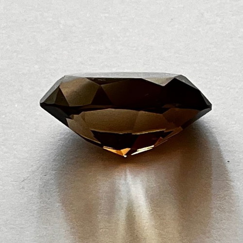 Smoky quartz natural oval cut gemstone, new