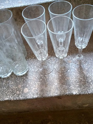 Crystal glasses used