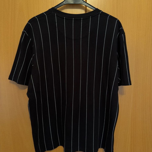 Zara men's black striped T-shirt like new, cotton, size L