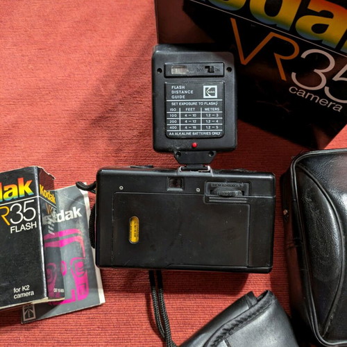 Kodak V35 collectible camera like new with flash and cases