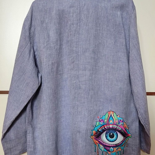 Sisley jacket blue size Medium used, 100% linen