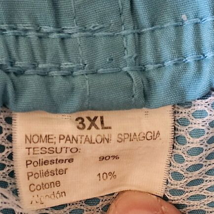 Men's swim shorts 3XL used, blue, lightweight