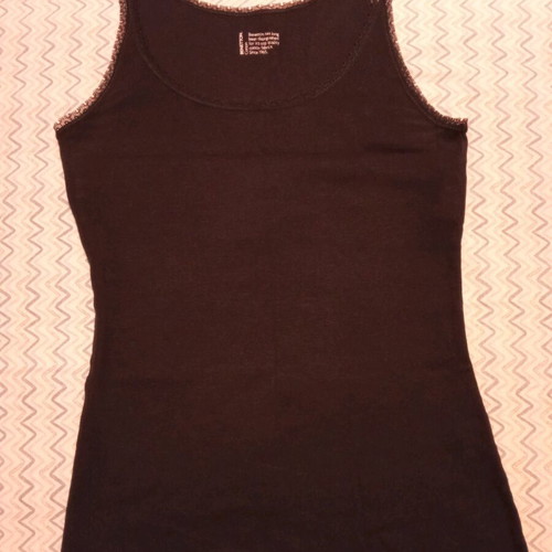 Benetton top size small black like new with lace
