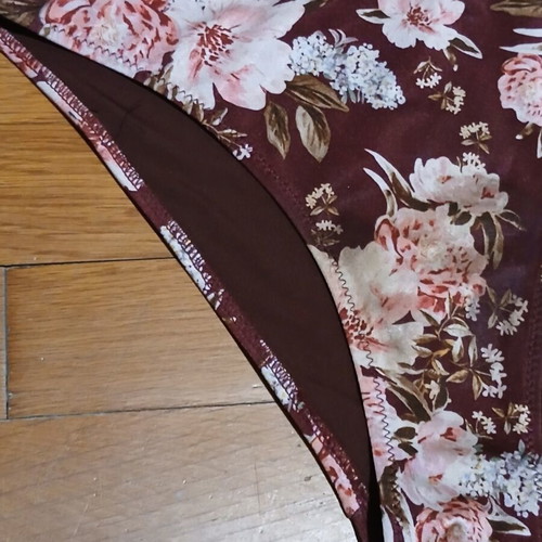 H&M floral brown two-piece bandeau bikini