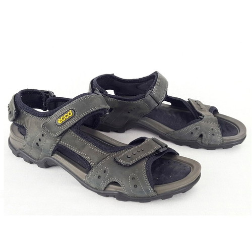 Ecco FYM women's leather sandals used, black, size 39.5-40