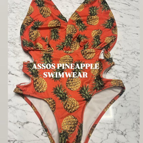 Pineapples Swimwear ASOS used, size S, orange