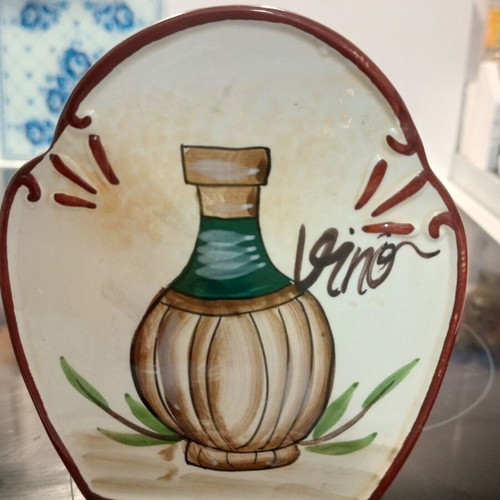 Napkin holder in traditional style, new, faience, height 12.5 cm