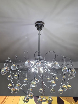 Swarovski chandelier with crystal balls and LED lights
