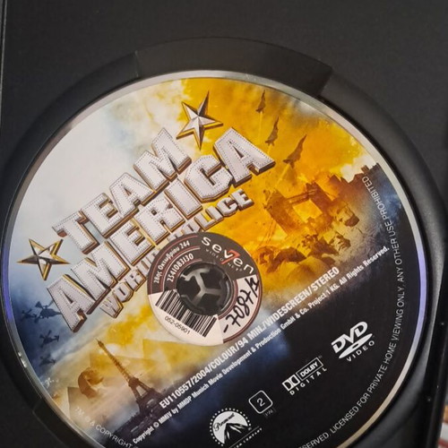 Team America World Police DVD used, comedy, police genre, subtitles