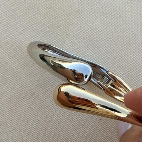 Two-tone bracelet stainless steel gold and silver, new