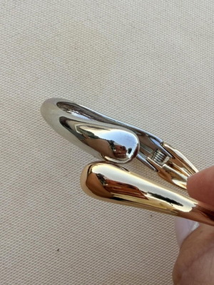 Two-tone bracelet stainless steel gold and silver, new