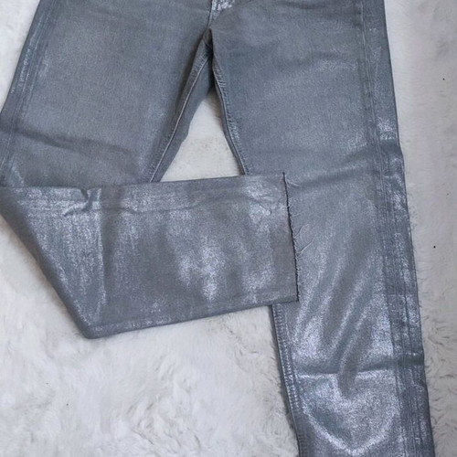 Denim pants gray silver Zara new, size 40