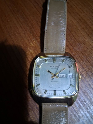 Poljot gold automatic men's watch used, beige