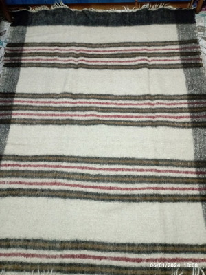 Wool rugs handmade loom embroidery new, set of 2 pieces