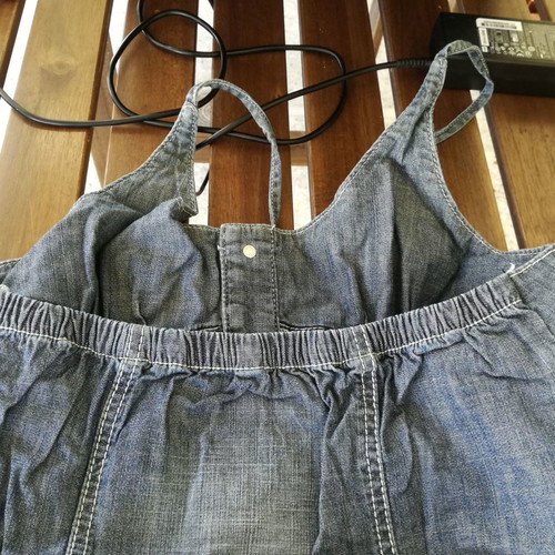 Denim halter dress used, size medium