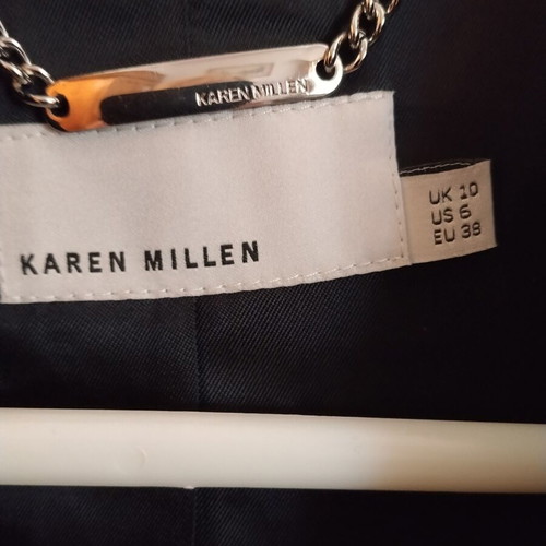 Karen Millen women's black brocade blazer, size 38