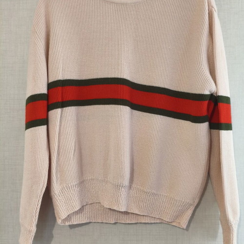 ARS Woman Fashion pink knitted sweater medium like new with stripes