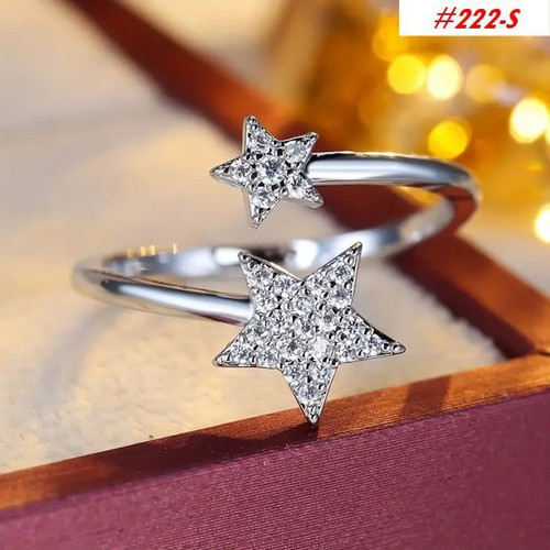 Ring 222 silver color, copper, new
