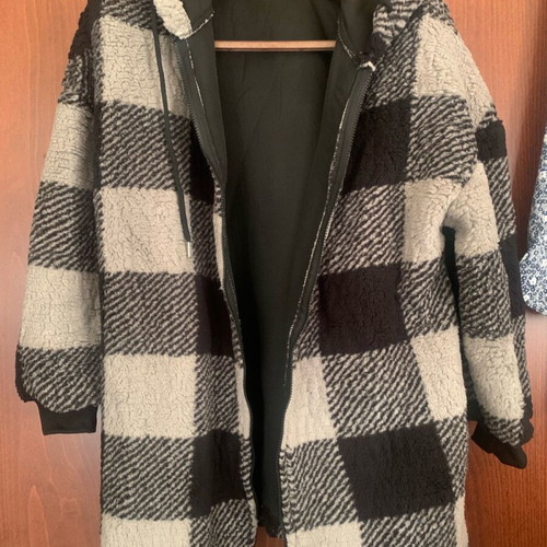 Jacket cardigan new, size L, black and gray