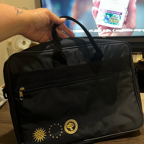 Laptop carrying bag used, dark blue