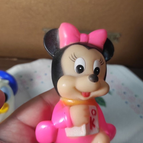Set of 3 used ARCO Walt Disney (1984) baby figurines Donald, Minnie and Daisy Duck