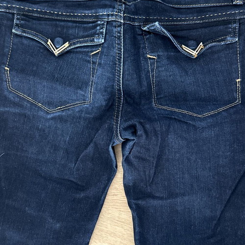 BSB jeans, dark blue flared low-rise pants, size S