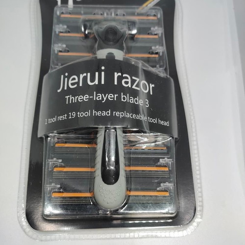 Jierui Razor shaving set like new with 19 three-blade replacement heads