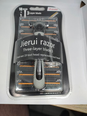 Jierui Razor shaving set like new with 19 three-blade replacement heads